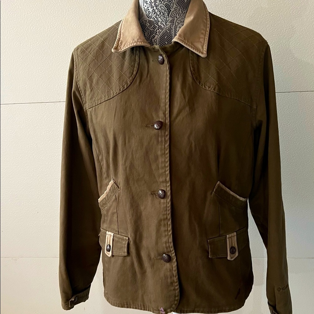 Columbia Sportswear River Resort Women’s Medium Canvas Barn Jacket Olive Brown S